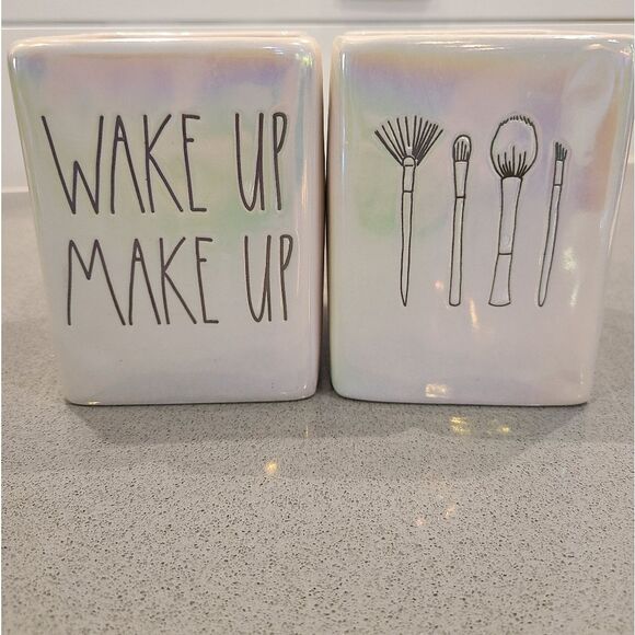 Rae Dunn Iridescent Makeup and Brush Holders - Picture 1 of 5
